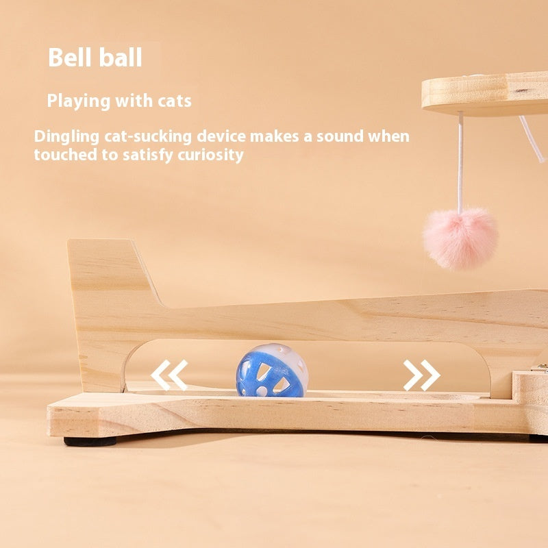 Cat Scratch Board Toy Turntable Cat Teasing Ball Self-Hi Relieving Stuffy-shaped Baby Cat Suit Pet Supplies