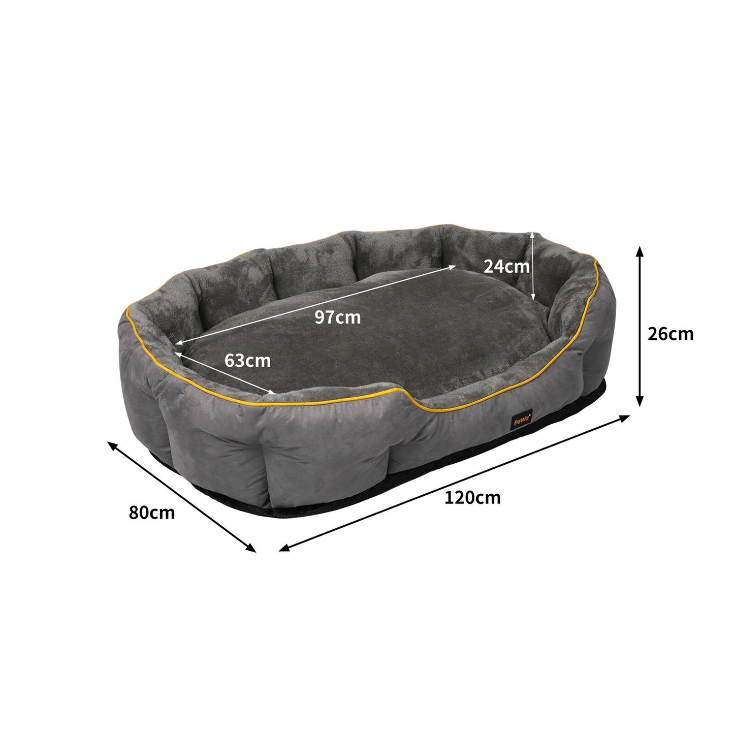 Pawz Electric Pet Heater Bed Heated Mat Dog Heat Blanket Removable Cover Large