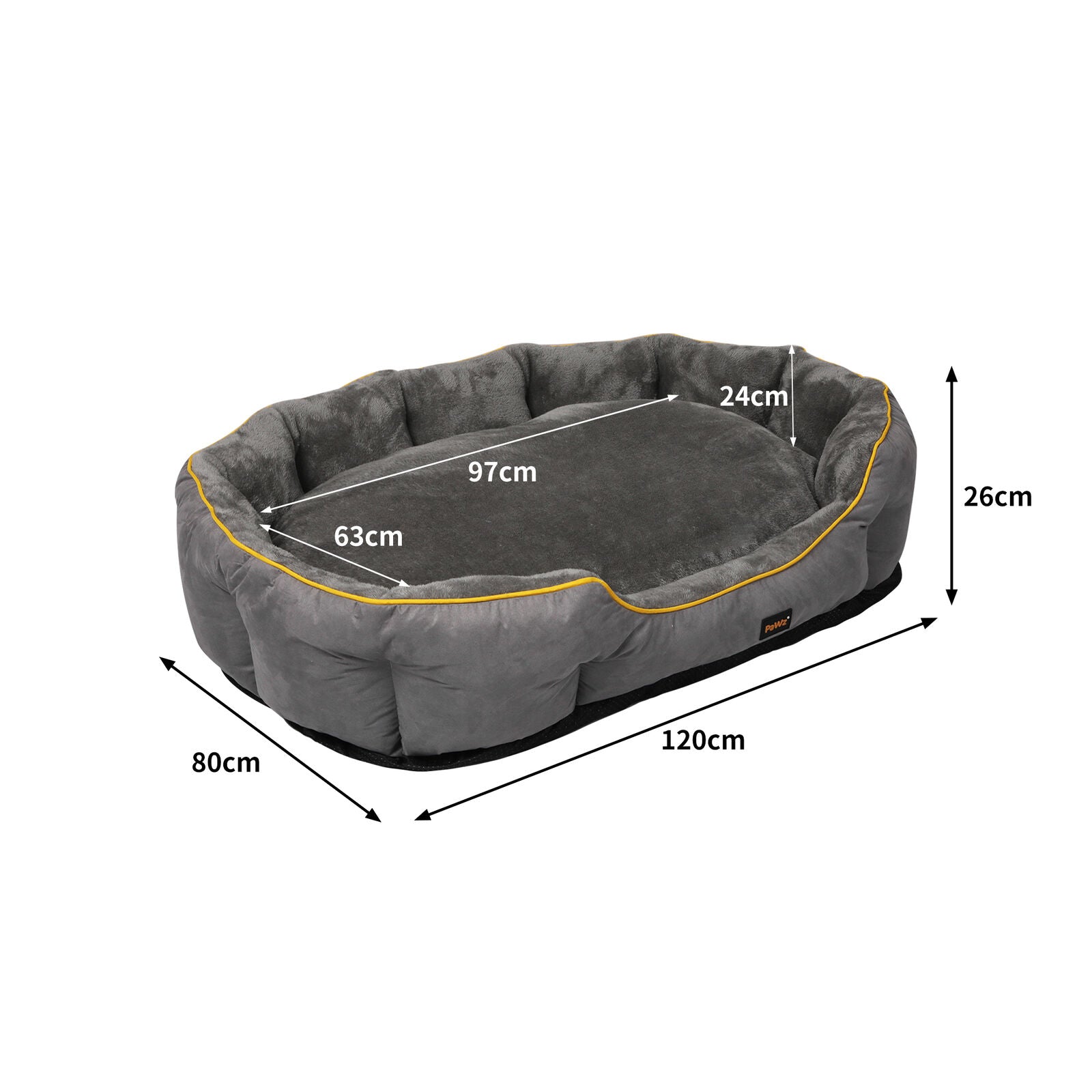Pawz Electric Pet Heater Bed Heated Mat Dog Heat Blanket Removable Cover Large