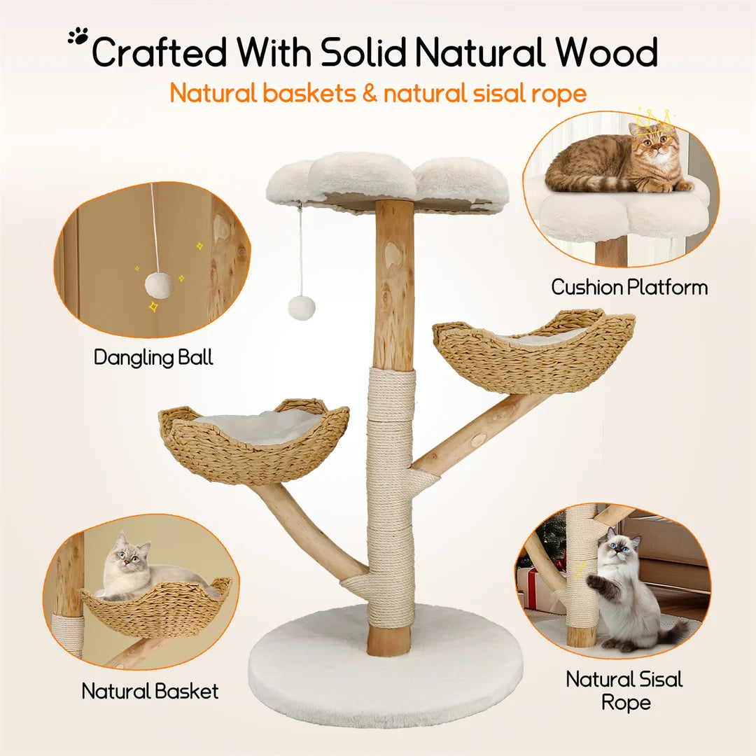 wooden cat tree