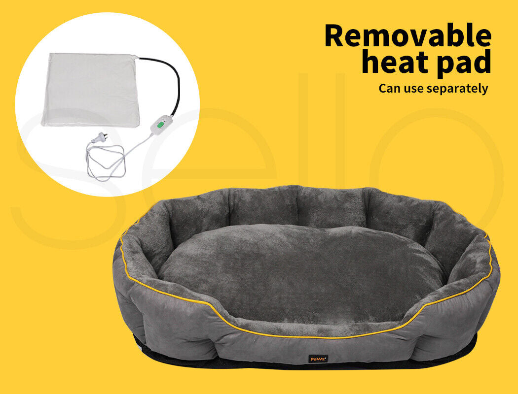 Pawz Electric Pet Heater Bed Heated Mat Dog Heat Blanket Removable Cover Large