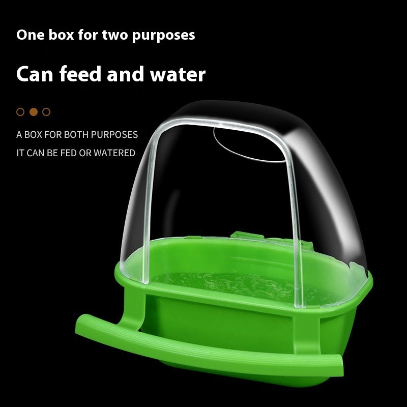 Parrot Bird Food Container Plastic Bird Feeder Outdoor