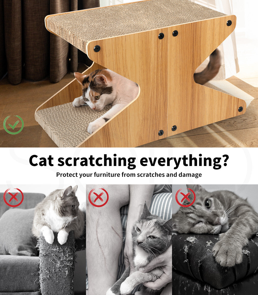 Pawz Cat Scratching Scratcher Board Cat Tree Pad Lounge Toy Corrugated Cardboard